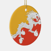 Bhutan Flag Keramisch Ornament (Rechts)