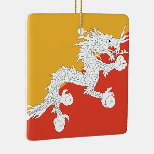 Bhutan Flag Keramisch Ornament (Rechts)