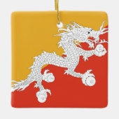 Bhutan Flag Keramisch Ornament (Voorkant)