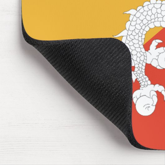 Bhutan Flag Mousepad Muismat (Hoek)
