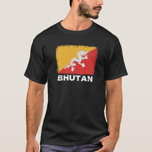 Bhutan Flag ondersteunt Bhutanese mensen Vrouwen M T-shirt (Voorkant)
