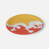 Bhutan Flag Papieren Bordje (Gekanteld)