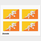 Bhutan Flag Rechthoekige Sticker (Vel)