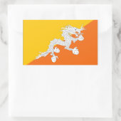 Bhutan Flag Rechthoekige Sticker (Tas)