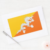 Bhutan Flag Rechthoekige Sticker (Envelop)