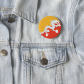Bhutan Flag Ronde Button 5,7 Cm (In situ)
