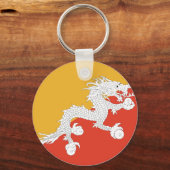 Bhutan Flag Sleutelhanger (Voorkant)