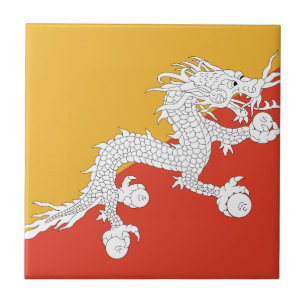 Bhutan Flag Tegeltje