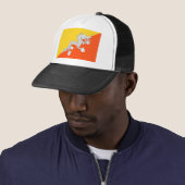 Bhutan Flag Trucker Pet (In situ)