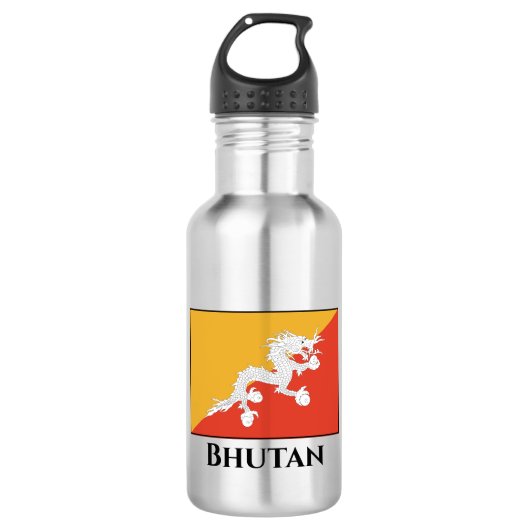 Bhutan Flag Waterfles (Voorkant)