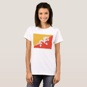 Bhutan Flag x Map T-Shirt (Voorkant volledig)