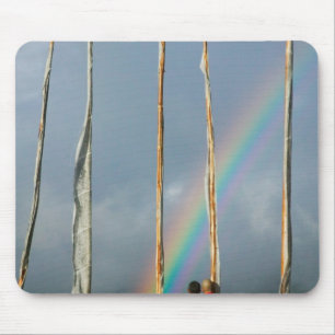 Bhutan, Gangtey dorp, Regenboog boven twee Muismat