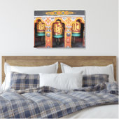 Bhutan gebedsmolens canvas afdruk (Insitu (Slaapkamer))