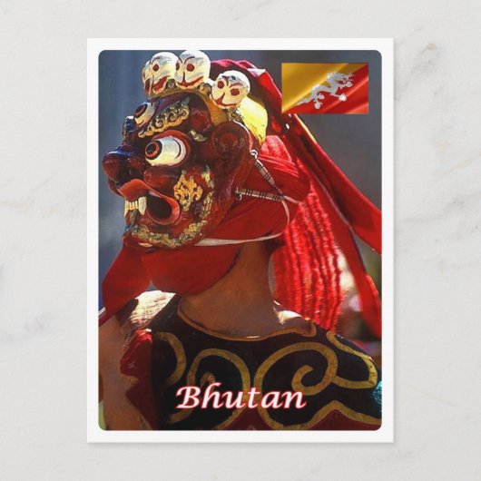 Bhutan - Gemaskerde Dance - Briefkaart (Voorkant)