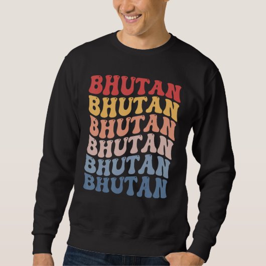 Bhutan Groovy Retro Bhutanese Trui (Voorkant)
