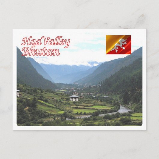 Bhutan - Haa-vallei - Briefkaart (Voorkant)