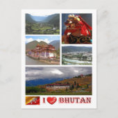 Bhutan - I Love - Briefkaart (Voorkant)