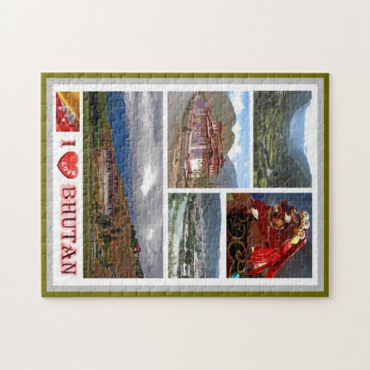 Bhutan - I Love - Legpuzzel (Horizontaal)