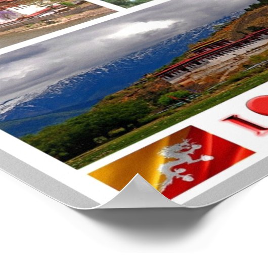 Bhutan - I Love - Poster (Hoek)