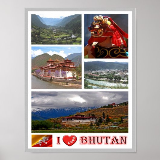 Bhutan - I Love - Poster (Voorkant)