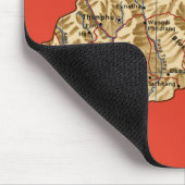 Bhutan Map Mousepad Muismat (Hoek)