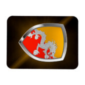 Bhutan Metallic Emblem Magneet (Horizontaal)