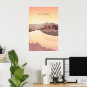 Bhutan Minmale Reisposter Poster (Thuiskantoor)