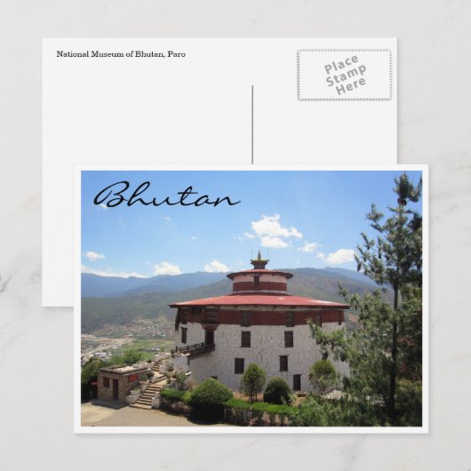 bhutan - museum briefkaart (Voorkant / Achterkant)