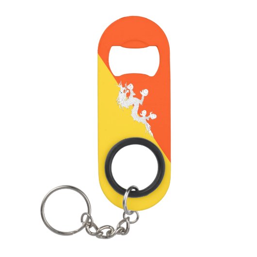 Bhutan National Pride Patriotic Mini Flessenopener (Voorkant)
