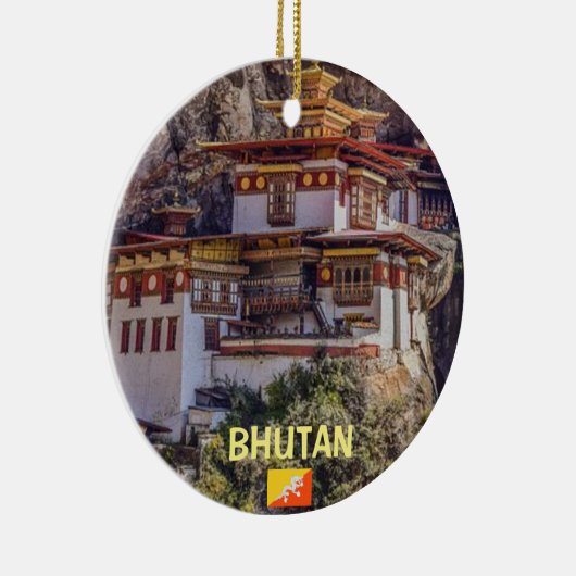 Bhutan Panoramic Kerstversiering Keramisch Ornament (Rechts)