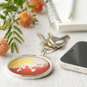 Bhutan - Premium Round Sleutelhanger (Zijkant)