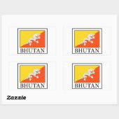 Bhutan Rechthoekige Sticker (Vel)