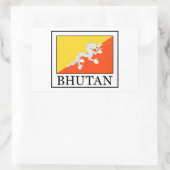 Bhutan Rechthoekige Sticker (Tas)