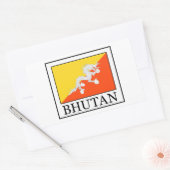 Bhutan Rechthoekige Sticker (Envelop)