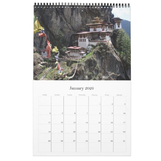 bhutan reist kalender (Jan 2026)