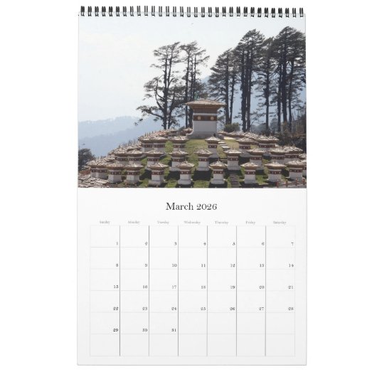 bhutan reist kalender (Mar 2026)