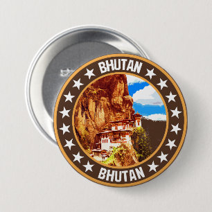 Bhutan Ronde Button 7,6 Cm