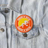 Bhutan Round Emblem Ronde Button 7,6 Cm (In situ)