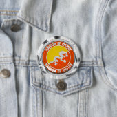 Bhutan Round Emblem Ronde Button 7,6 Cm (In situ)