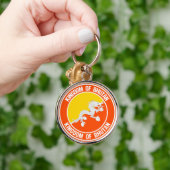 Bhutan Round Emblem Sleutelhanger (Hand)