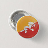 Bhutan Round Icon Flag Ronde Button 3,2 Cm (Voorkant /achterkant)
