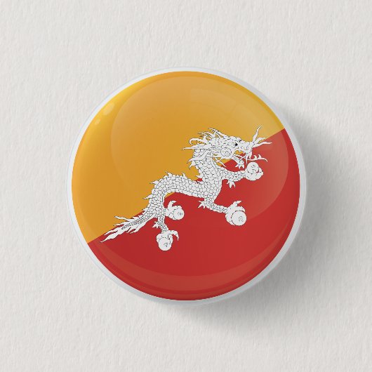 Bhutan Round Icon Flag Ronde Button 3,2 Cm (Voorkant)