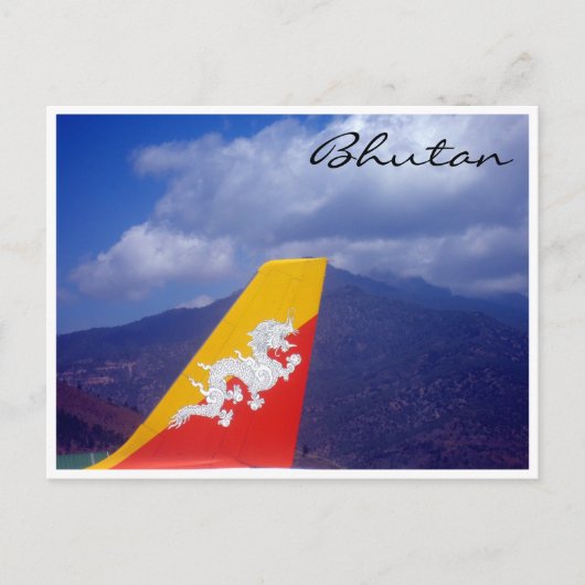 bhutan staart briefkaart (Voorkant)