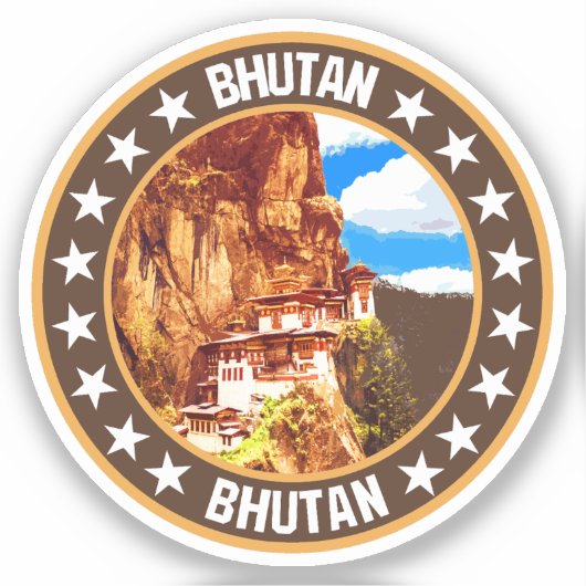 Bhutan Sticker (Voorkant)