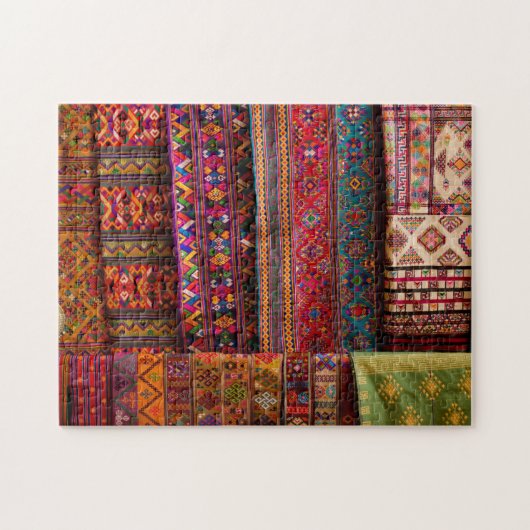 Bhutan stoffen te koop legpuzzel (Horizontaal)
