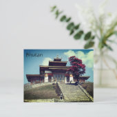 bhutan tempel briefkaart (Staand voorkant)