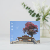 bhutan tempelboom briefkaart (Staand voorkant)