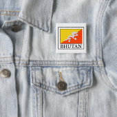 Bhutan Vierkante Button 5,1 Cm (In situ)