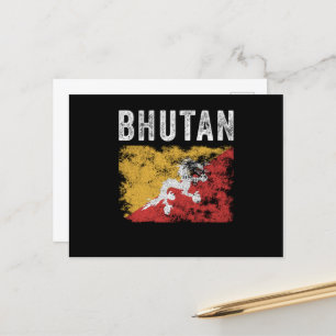 Bhutan-vlag - Bhutanese vlag Briefkaart