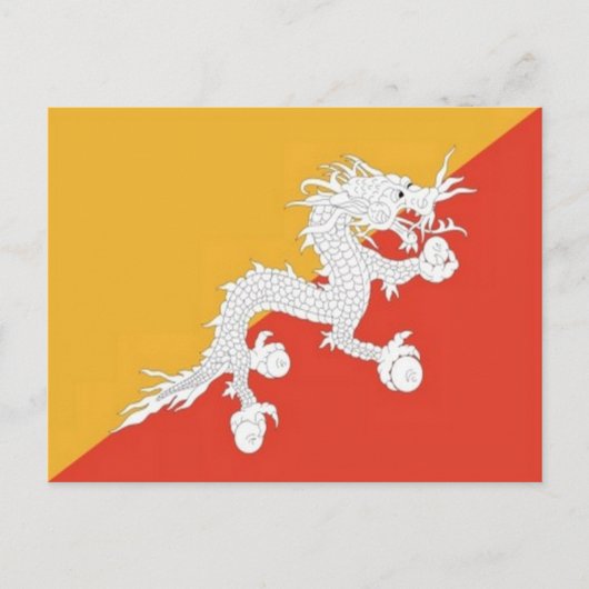 Bhutan - vlag - briefkaart (Voorkant)